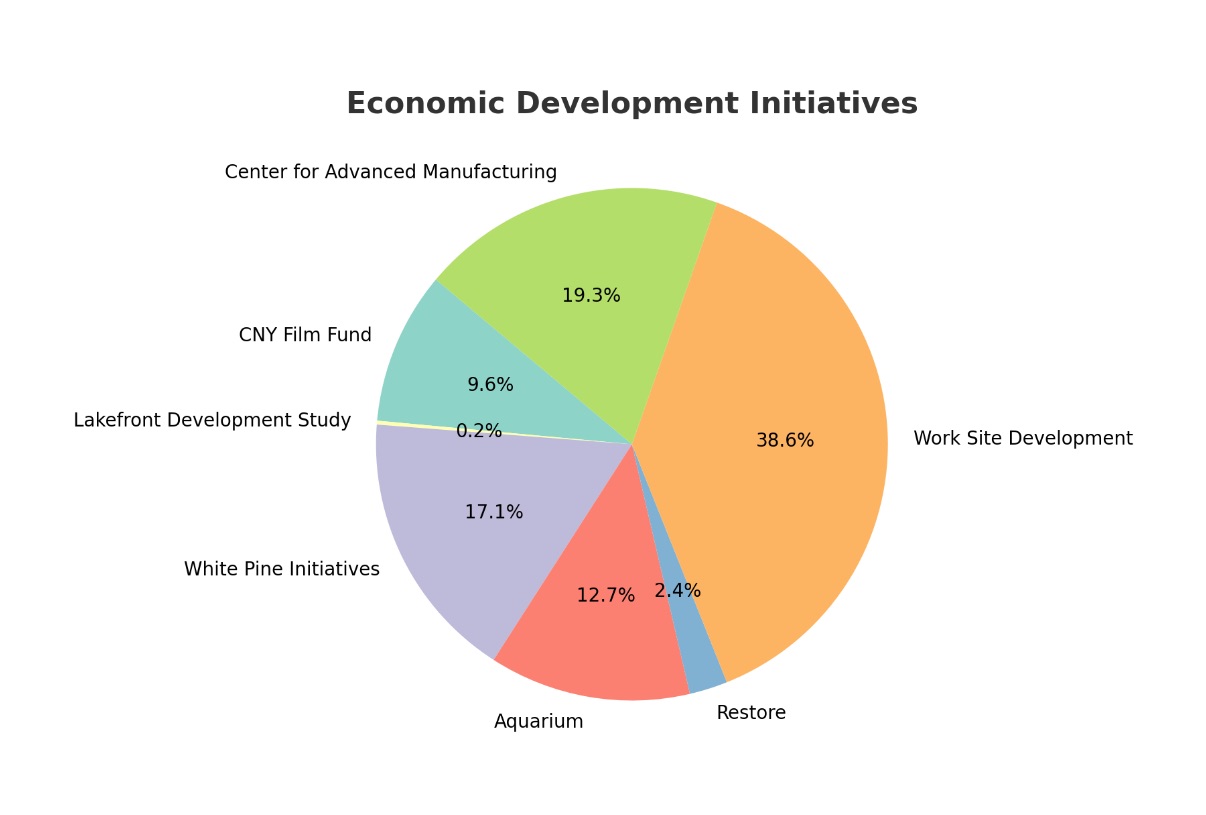 Pie chart of the Economic Development Initiatives